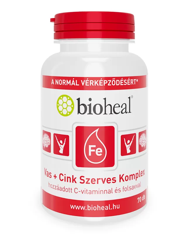Mikszáth Gyógyszertár - Bioheal szerves vas+cink komplex filmtabletta 70x