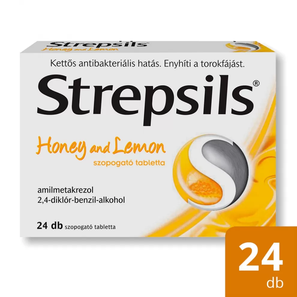 Mikszáth Gyógyszertár - Strepsils honey and lemon szopogató tabletta 24x