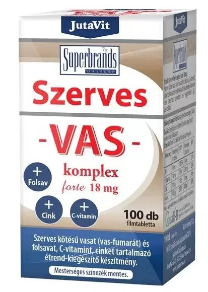 Mikszáth Gyógyszertár - Jutavit szerves vas-komplex forte 18mg filmtabletta 100x