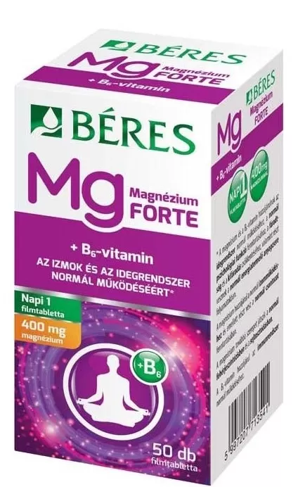Mikszáth Gyógyszertár - Béres magnézium 400 mg+b6 forte filmtabletta  50x