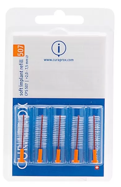 Mikszáth Gyógyszertár - Curaprox cps507 soft implant narancssárga fogköztisztító kefe 5x