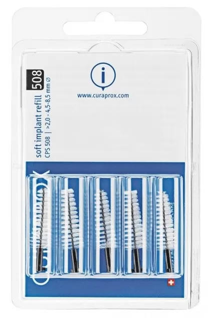 Mikszáth Gyógyszertár - Curaprox cps508 soft implant fekete fogköztisztító kefe 5x