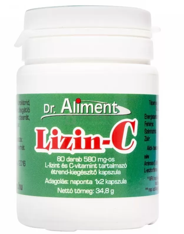 Mikszáth Gyógyszertár - Dr aliment lizin-c 580mg kapszula 60x