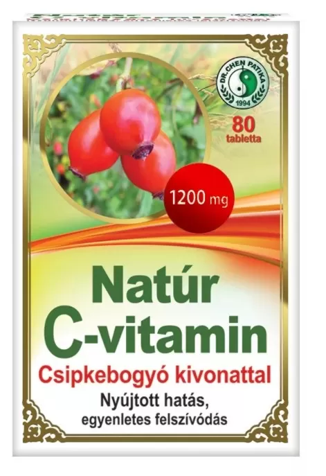Mikszáth Gyógyszertár - Dr chen natur c-vit csipkebogyó 1200mg tabletta 80x