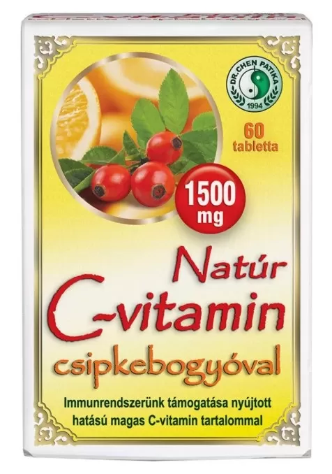 Mikszáth Gyógyszertár - Dr chen natur c-vitamin csipkebogyó 1500mg tabletta  60x
