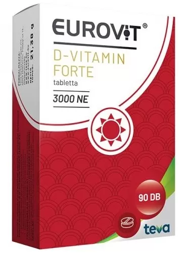 Mikszáth Gyógyszertár - Eurovit d-vitamin 3000ne forte tabletta 90x
