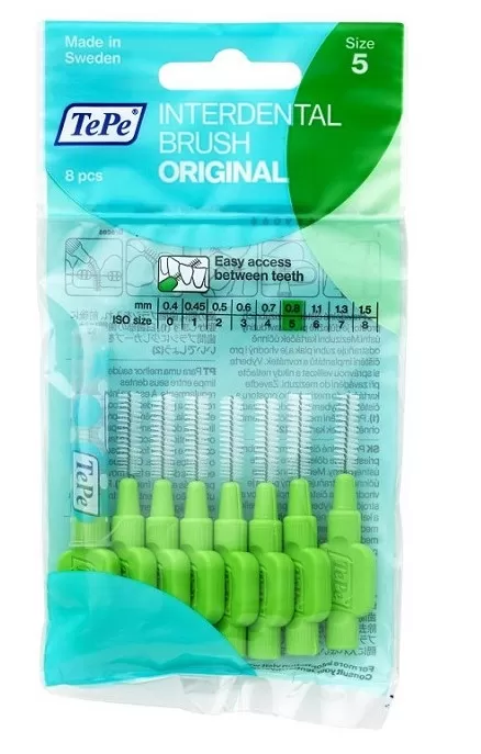 Mikszáth Gyógyszertár - Tepe interdentális kefe 0,8mm zöld 8x