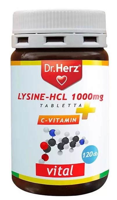Mikszáth Gyógyszertár - Dr herz lysine-hcl 1000mg +c vitamin tabletta 120x