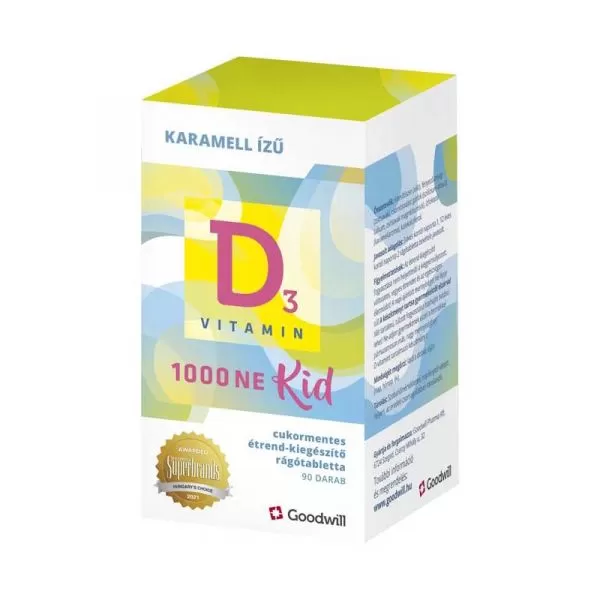Mikszáth Gyógyszertár - Goodwill d3-vitamin kid 1000ne rágótabletta 90x