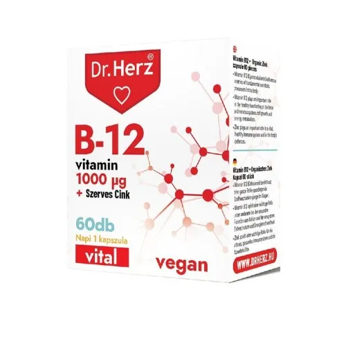 Mikszáth Gyógyszertár - Dr herz b12 1000mcg+szerves cink kapszula 60x
